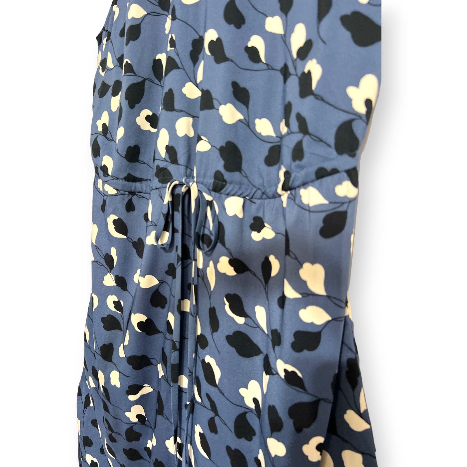 Loft Ann Taylor Loft Blue Floral Dress Straps Tie Waist Small Size S / US 4 / IT 40 - 4 Thumbnail