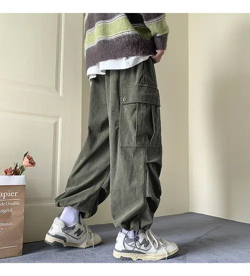 VIBE Khaki Green Corduroy Pants Size US 32 / EU 48 - 5 Thumbnail