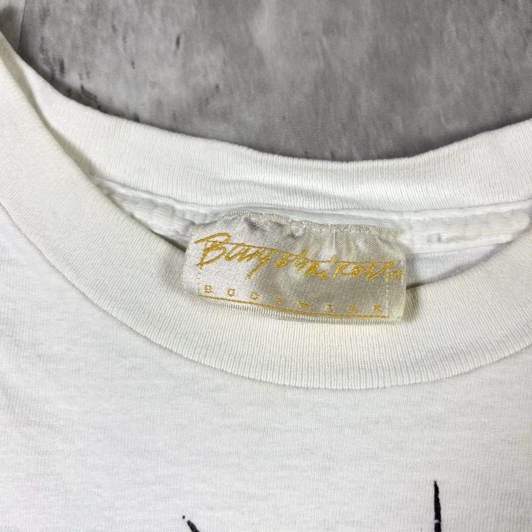 Vintage VINTAGE Stick Figure Art T Shirt 90s Single Stitch Adult Large White Cotton Graphic Print Crew Neck Short Sleeve Mens Regular Size US L / EU 52-54 / 3 - 3 Thumbnail