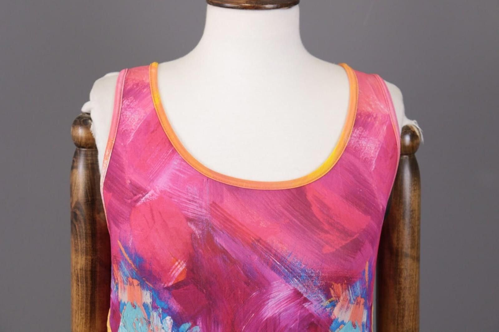 Designer Save the Queen Multicolour Floral Art Top Tank Blouse Size S Size S / US 4 / IT 40 - 3 Thumbnail