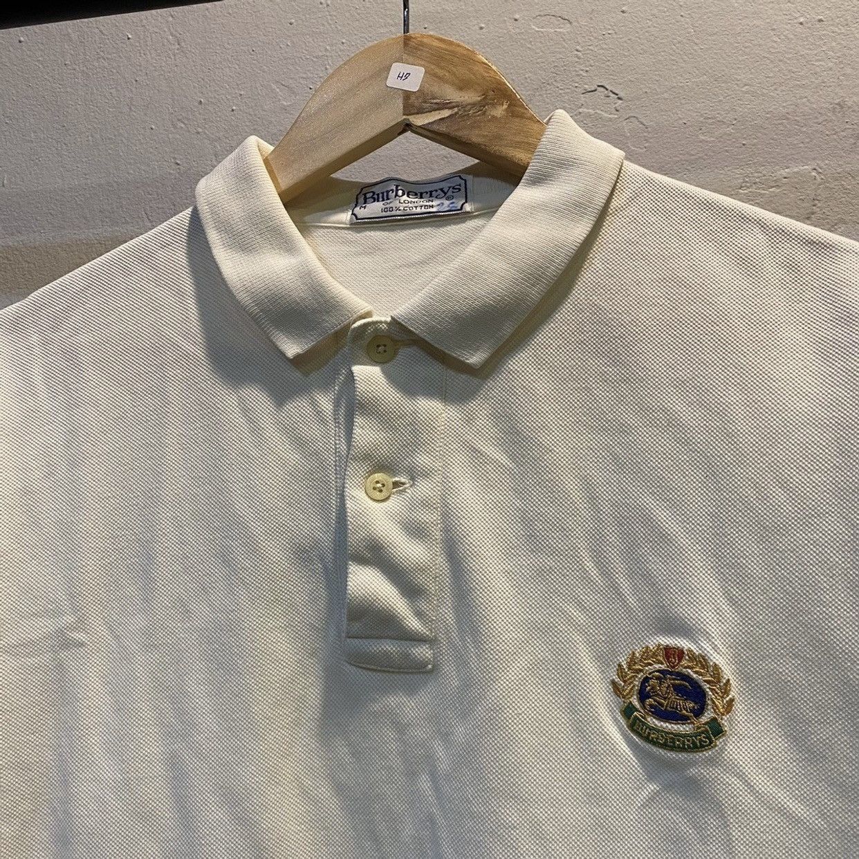 Burberry VINTAGE‼️Burberrys Of London White men’s polo shirt M Size US M / EU 48-50 / 2 - 3 Thumbnail