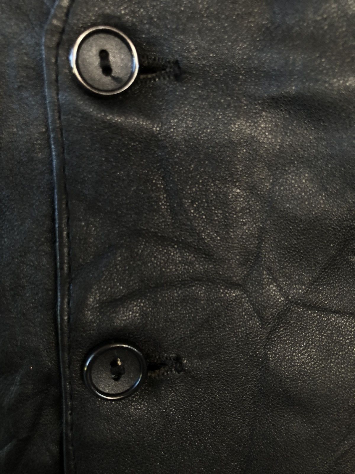 Genuine Leather × Vintage Vintage Black Leather Vest Size US L / EU 52-54 / 3 - 6 Thumbnail