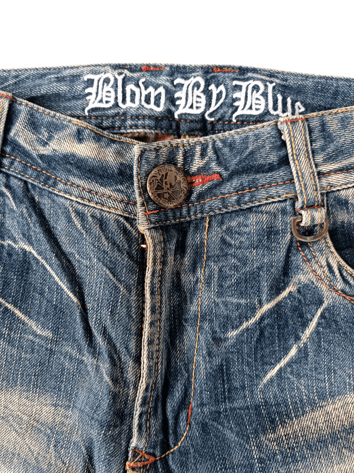 If Six Was Nine × Japanese Brand × Le Grande Bleu (L.G.B.) Blow by Blue Japan Made Washed Whisker Denim Size US 32 / EU 48 - 7 Thumbnail