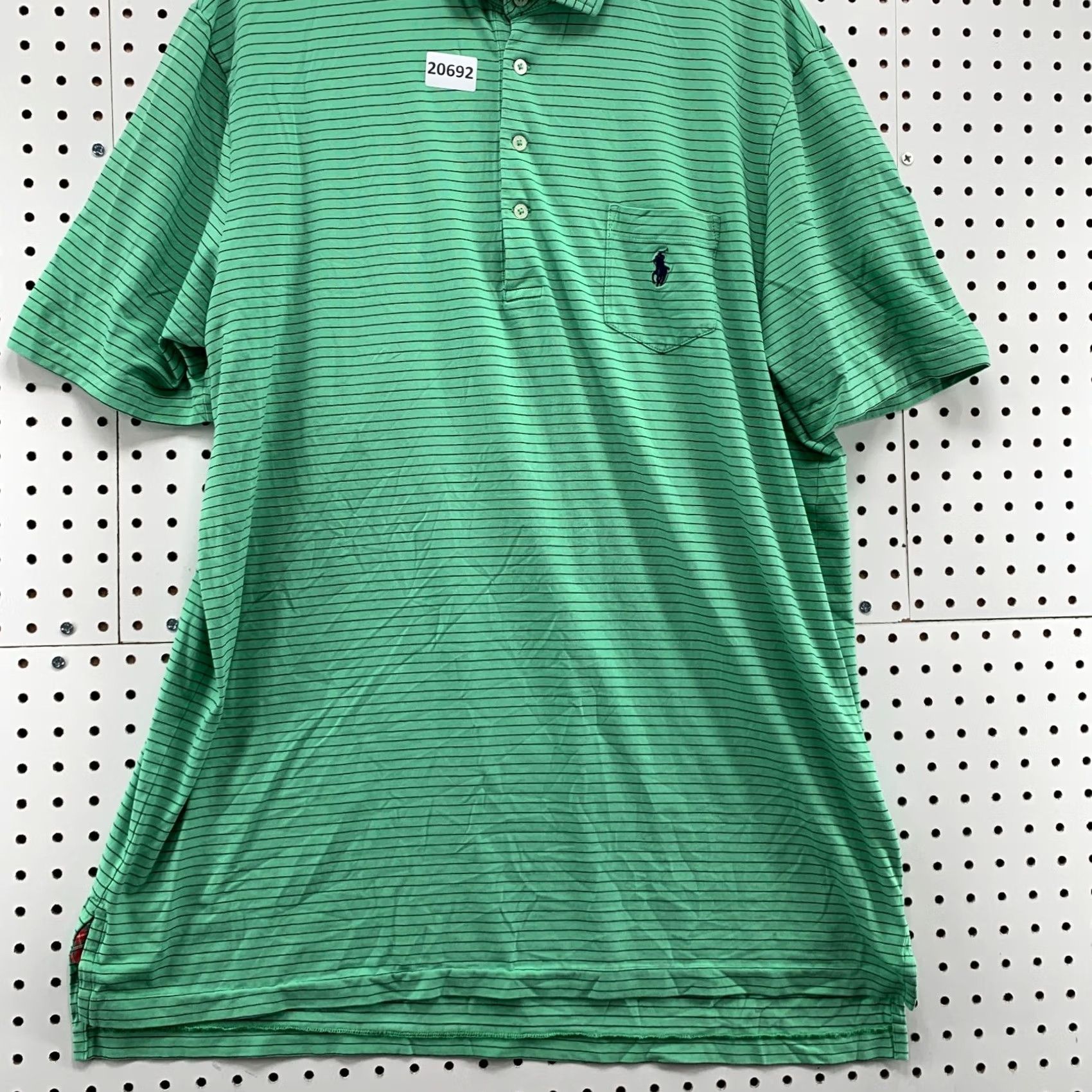 Ralph Lauren Polo Golf Ralph Lauren Shirt Men XL Stretch Lisle Green Stripe Pocket Pony Size US XL / EU 56 / 4 - 7 Thumbnail