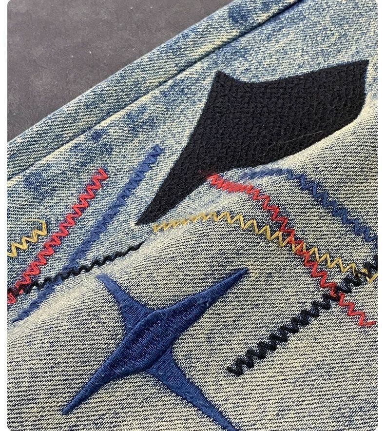 Japanese Brand Casual Embroidery Stylish Jeans Size US 32 / EU 48 - 4 Thumbnail