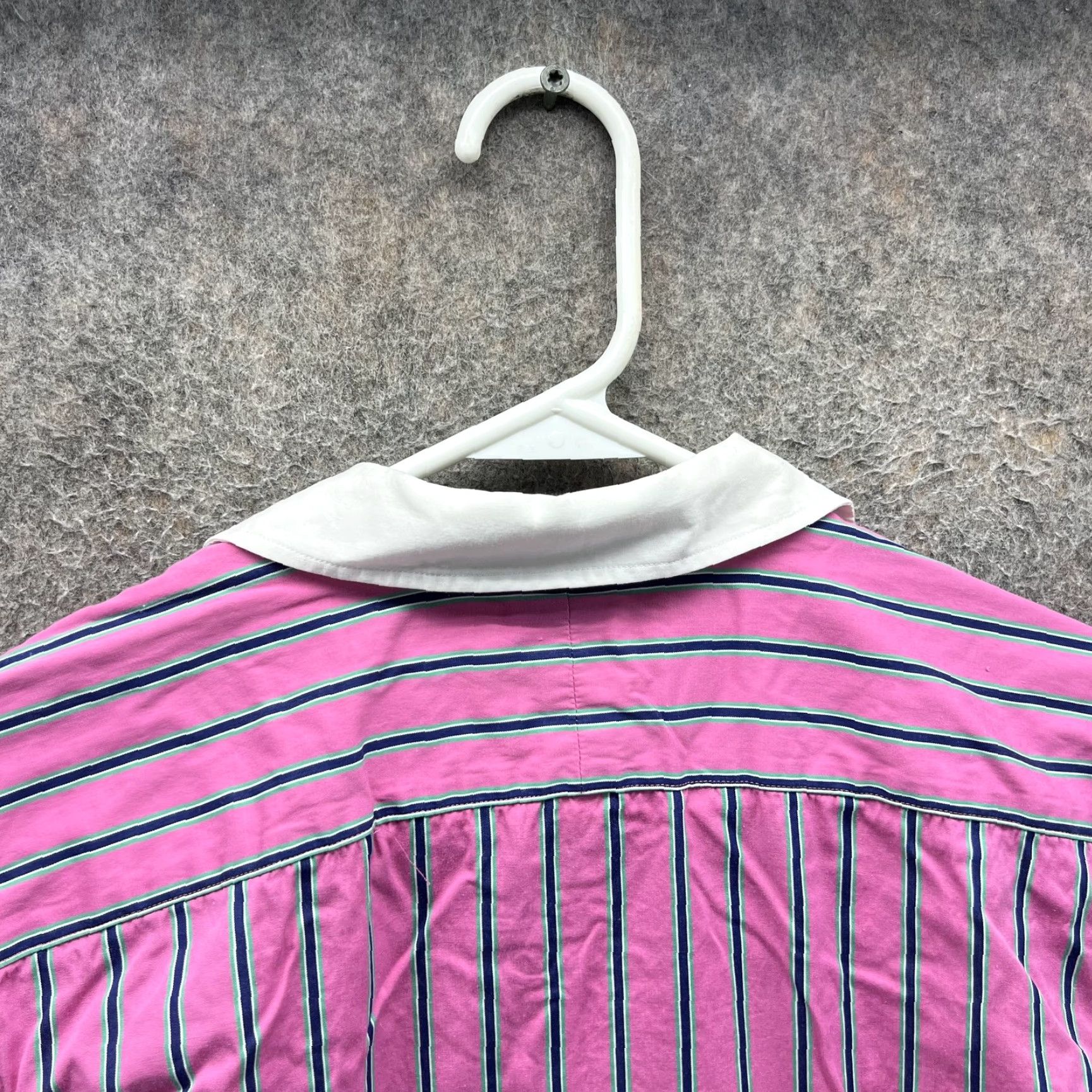 Ralph Lauren Lauren Ralph Lauren Shirt Womens Medium Pink Stripe Button Front 3/4 Sleeve Top Size M / US 6-8 / IT 42-44 - 7 Thumbnail