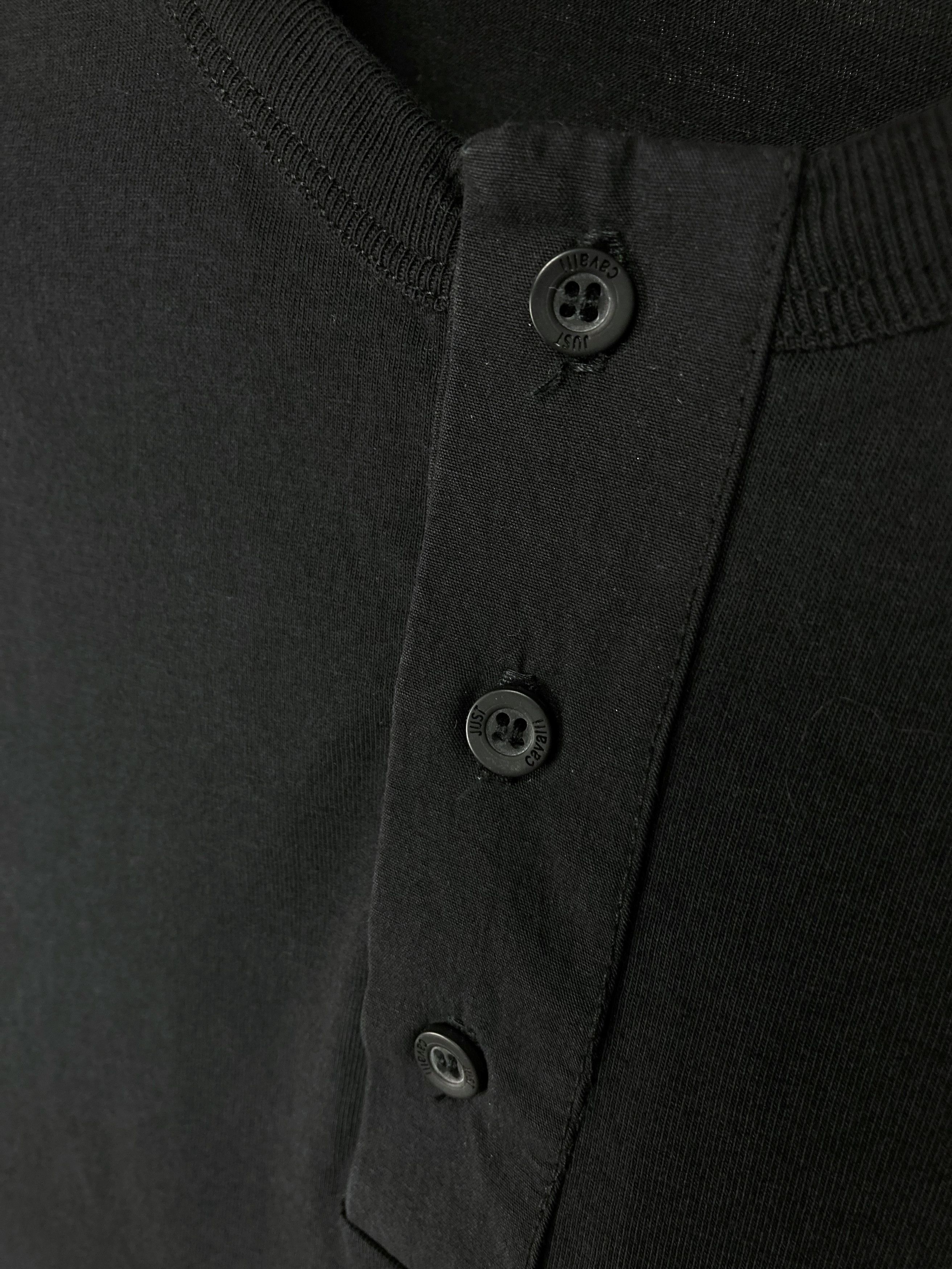 Just Cavalli Just Cavalli Big Logo Button Up Black T Shirt Vintage 90s Size US S / EU 44-46 / 1 - 5 Thumbnail
