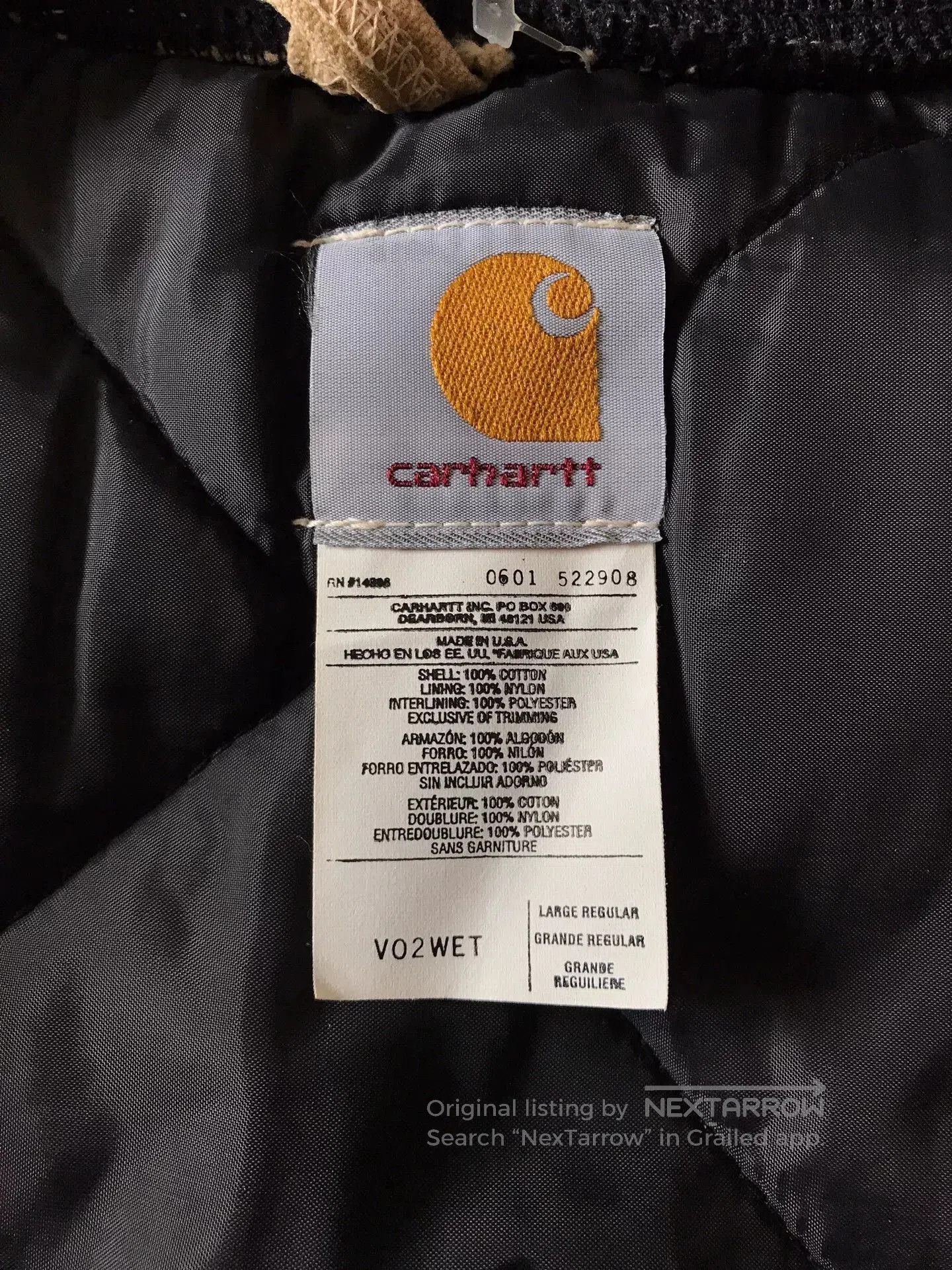 Carhartt Carhartt V02 WET Wheat Canvas Vest. Size US L / EU 52-54 / 3 - 9 Thumbnail