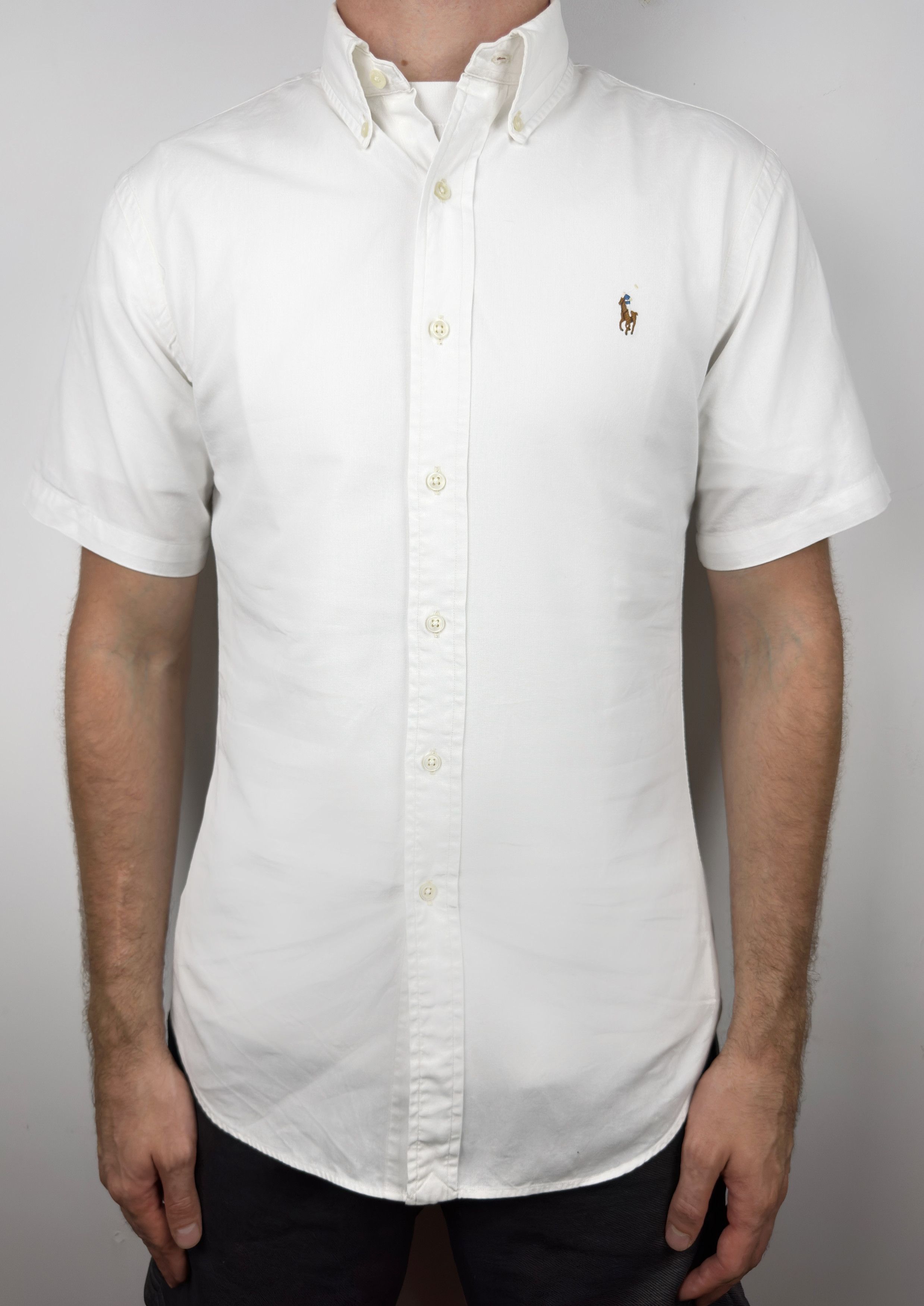 Polo Ralph Lauren Polo Ralph Lauren Logo White Short Sleeve Button Up Shirt Size US M / EU 48-50 / 2 - 2 Thumbnail