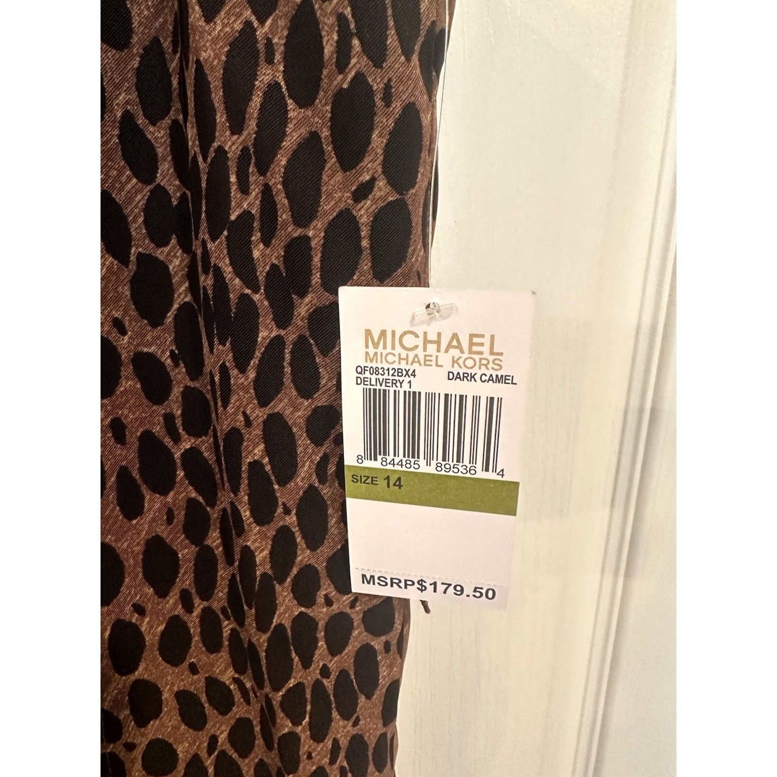 Michael Kors Michael Kors Leopard Animal Print Sleeveless Sheath Midi Dress 14 Multicolor Womens Size XL / US 12-14 / IT 48-50 - 5 Thumbnail