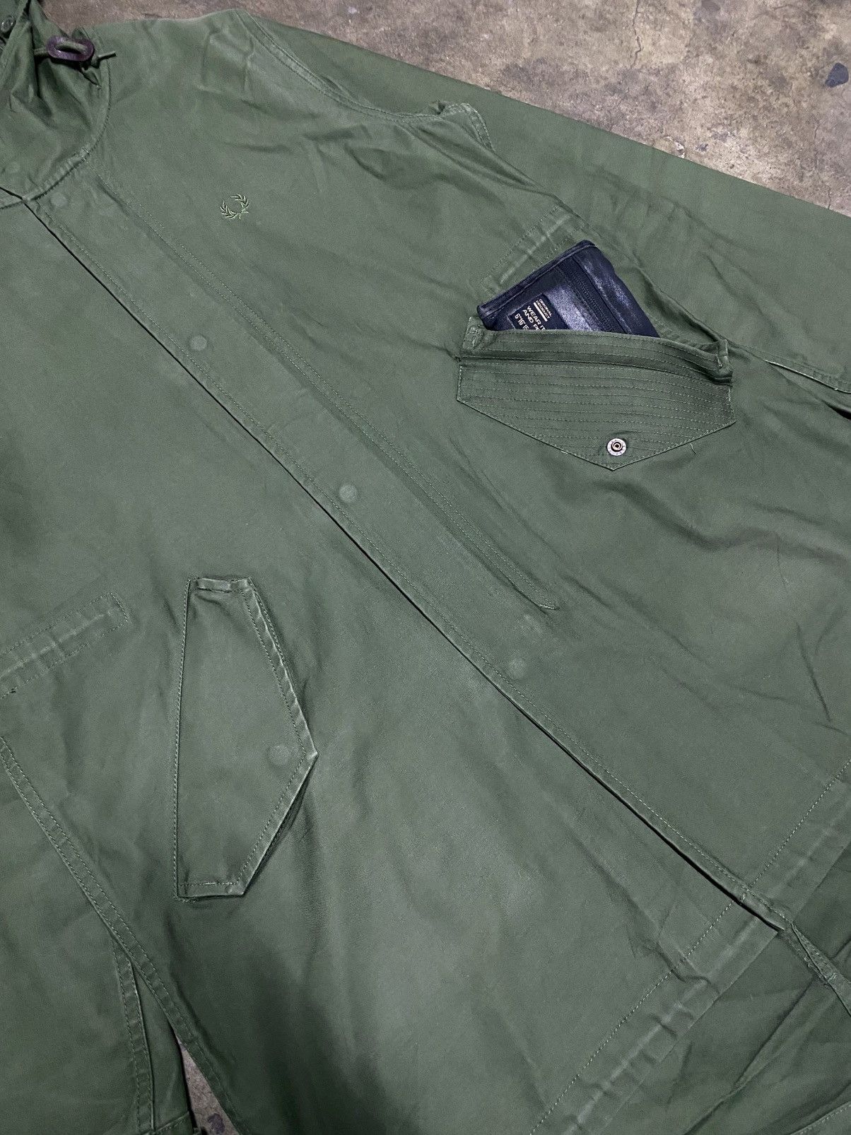 Vintage Fred Perry Military Parka Jacket in Green, Men's — image 4 of 6