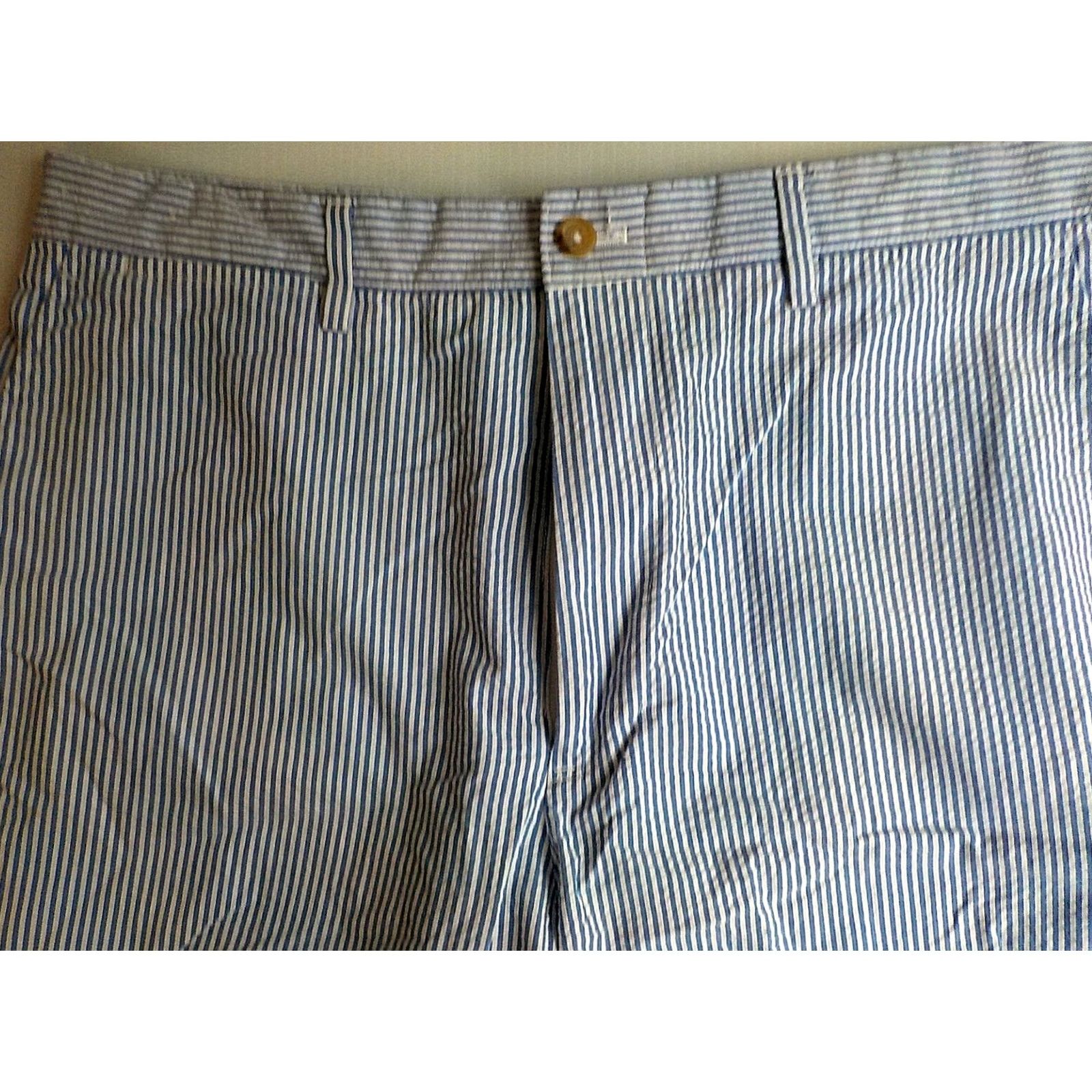 Ralph Lauren Ralph Lauren Shorts Flat Front Seersucker Cotton Blue Mens SZ 34 Size US S / EU 44-46 / 1 - 3 Thumbnail