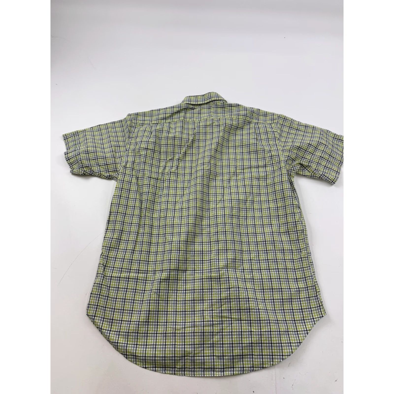 Neiman Marcus VINTAGE? No — (not vintage) Neiman Marcus Shirt Mens M Green Plaid Short Sleeve Button Front Casual Size US M / EU 48-50 / 2 - 5 Thumbnail