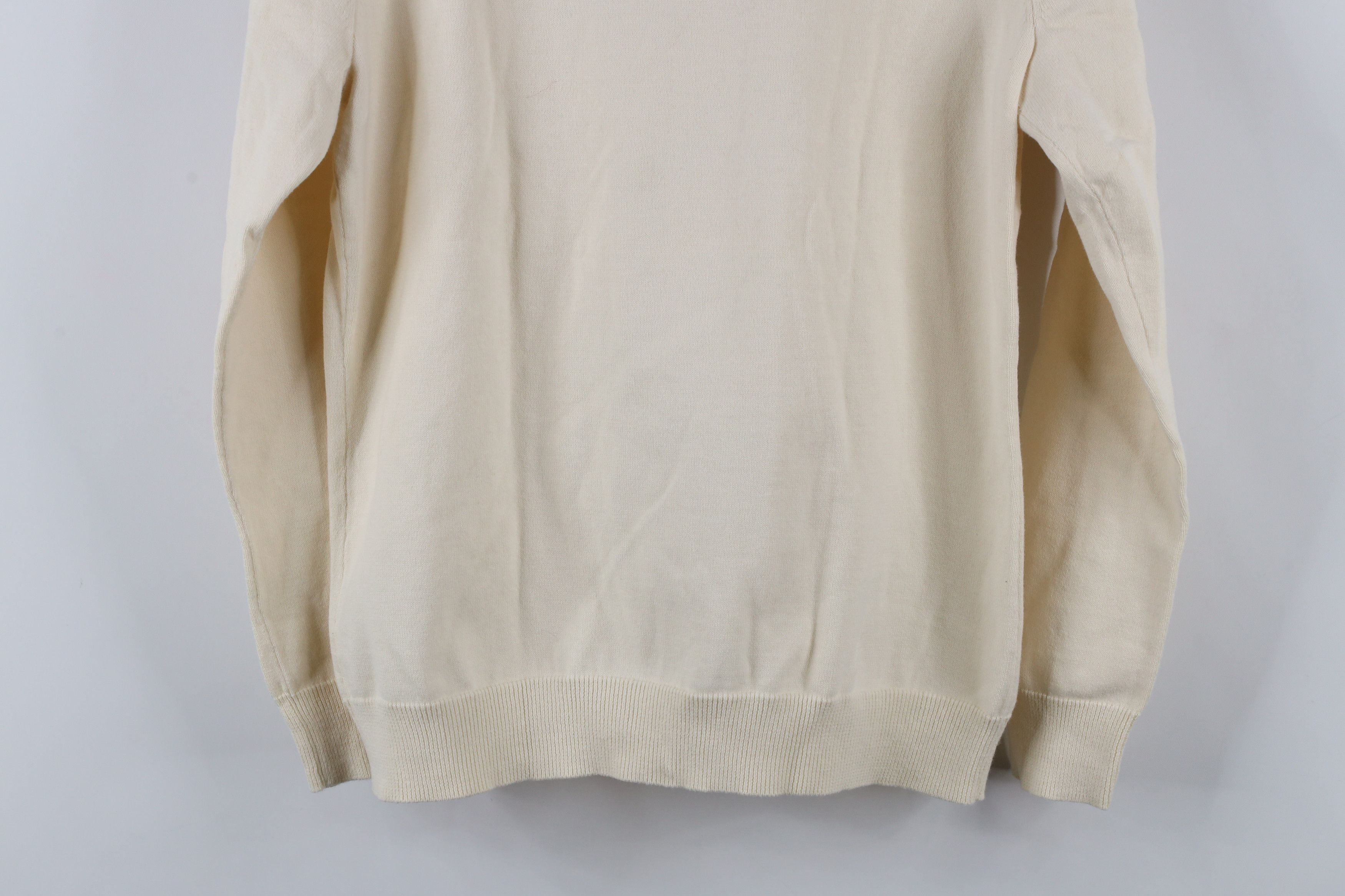 Ralph Lauren × Vintage Vintage 90s Ralph Lauren Knit Turtleneck Sweater Cream Size L / US 10 / IT 46 - 8 Thumbnail