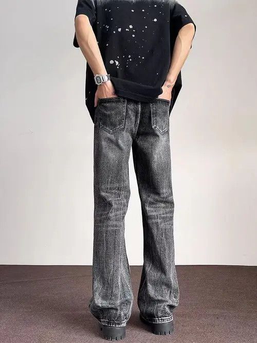 Japanese Brand Black High Street Vintage Loose Jeans Size US 33 - 8 Thumbnail
