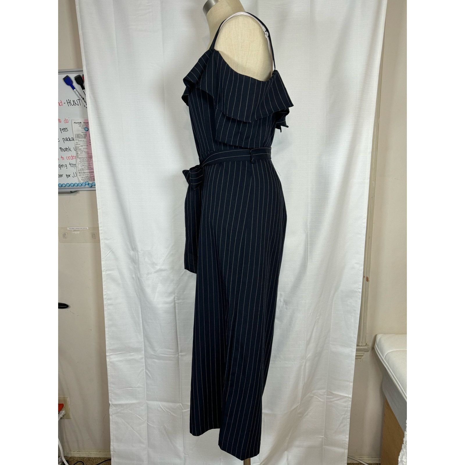 Unknown London Essue Elegant Off Shoulder Strap Marine Blue Jumpsuit Womens Size 34" / US 12 / IT 48 - 4 Thumbnail