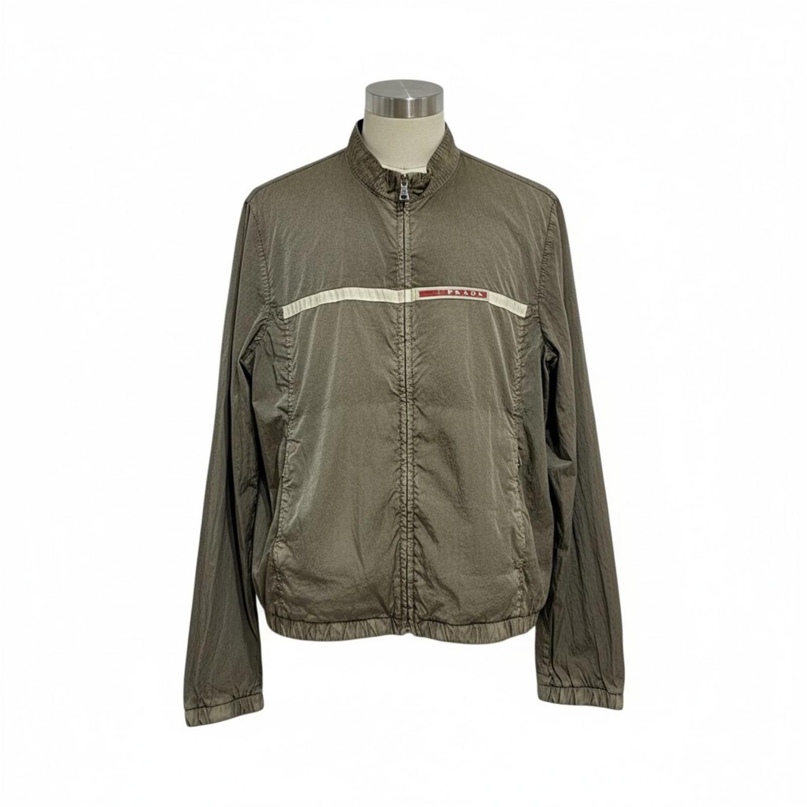 Prada Prada Art.SGB205 Twin Windbreaker Jacket Waterproof Grey 