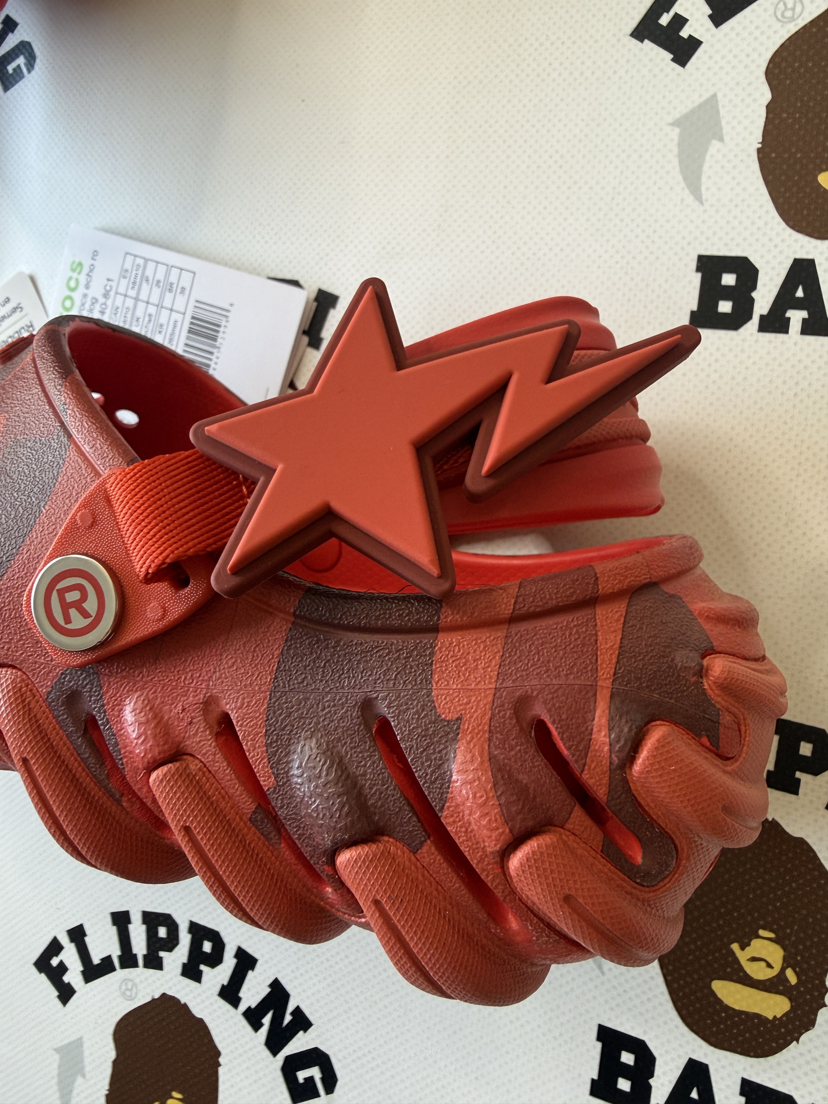 Bape × Crocs BAPE X CROCS ECHO RED Size US 8.5 / EU 41-42 - 8 Thumbnail