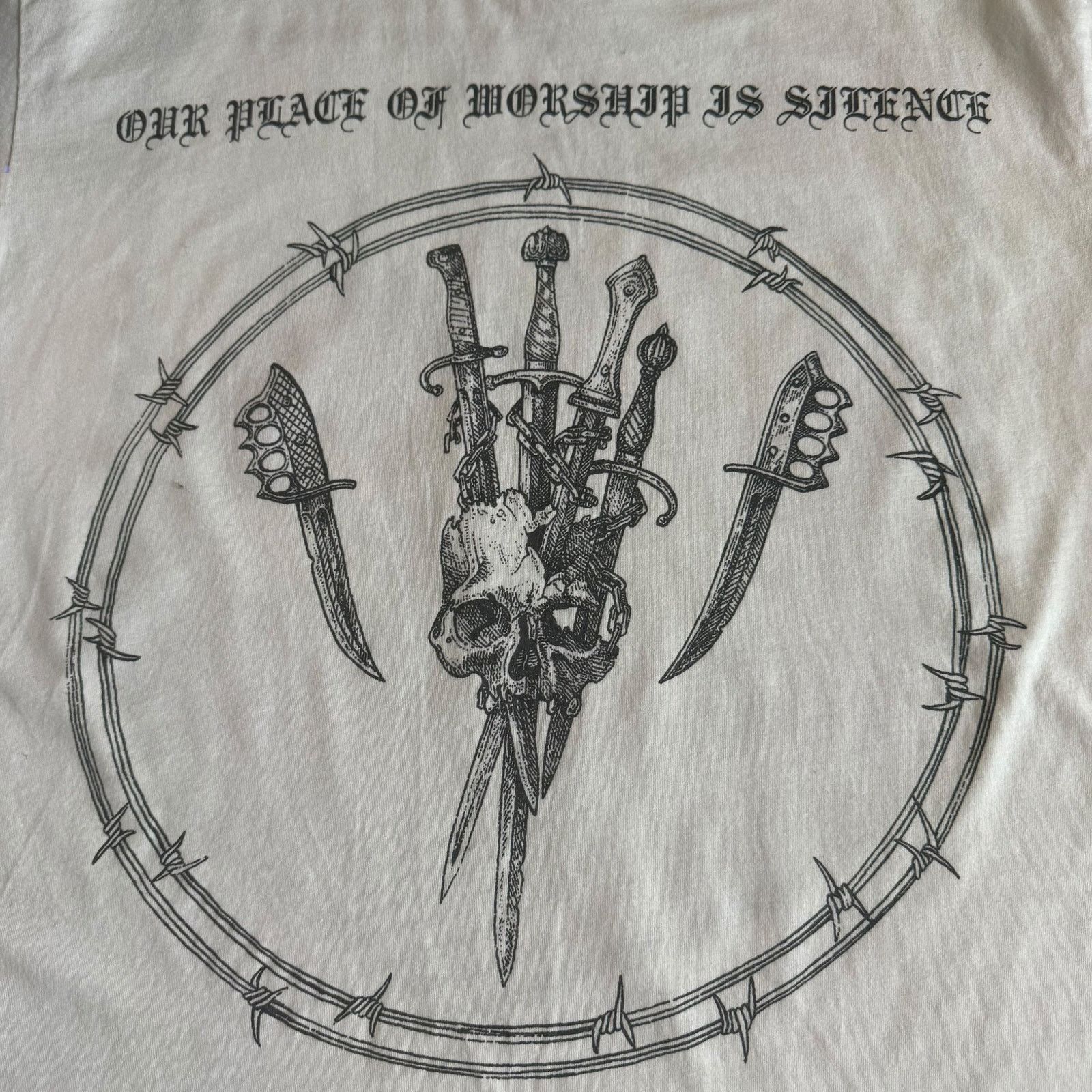 Band Tees Our Place Of Worship Is Silence Band White T-Shirt Size M Size US M / EU 48-50 / 2 - 2 Thumbnail