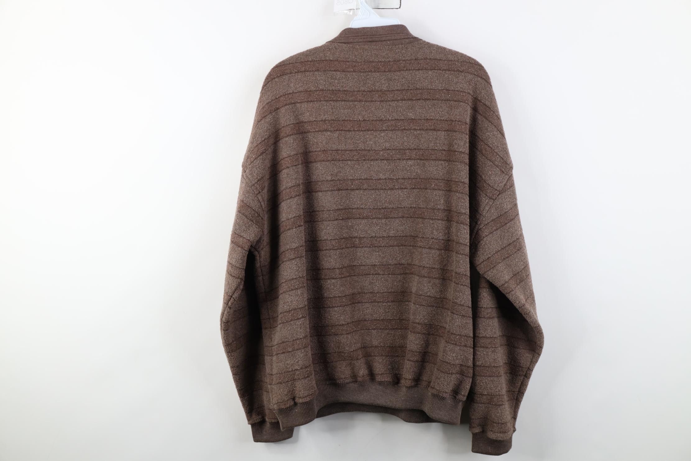 Vintage Vintage 90s Streetwear Fleece Collared Pullover Sweater Size US XL / EU 56 / 4 - 10 Thumbnail