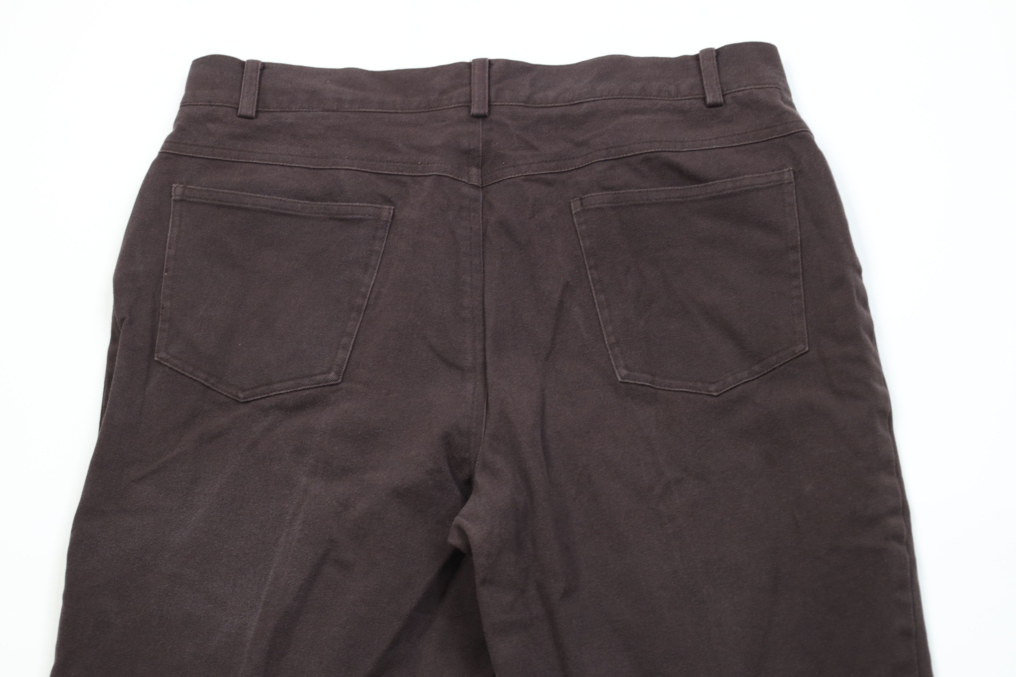 Vintage Vintage 90s Y2K Streetwear Flared Wide Leg Pants Brown Size 32" / US 10 / IT 46 - 9 Thumbnail