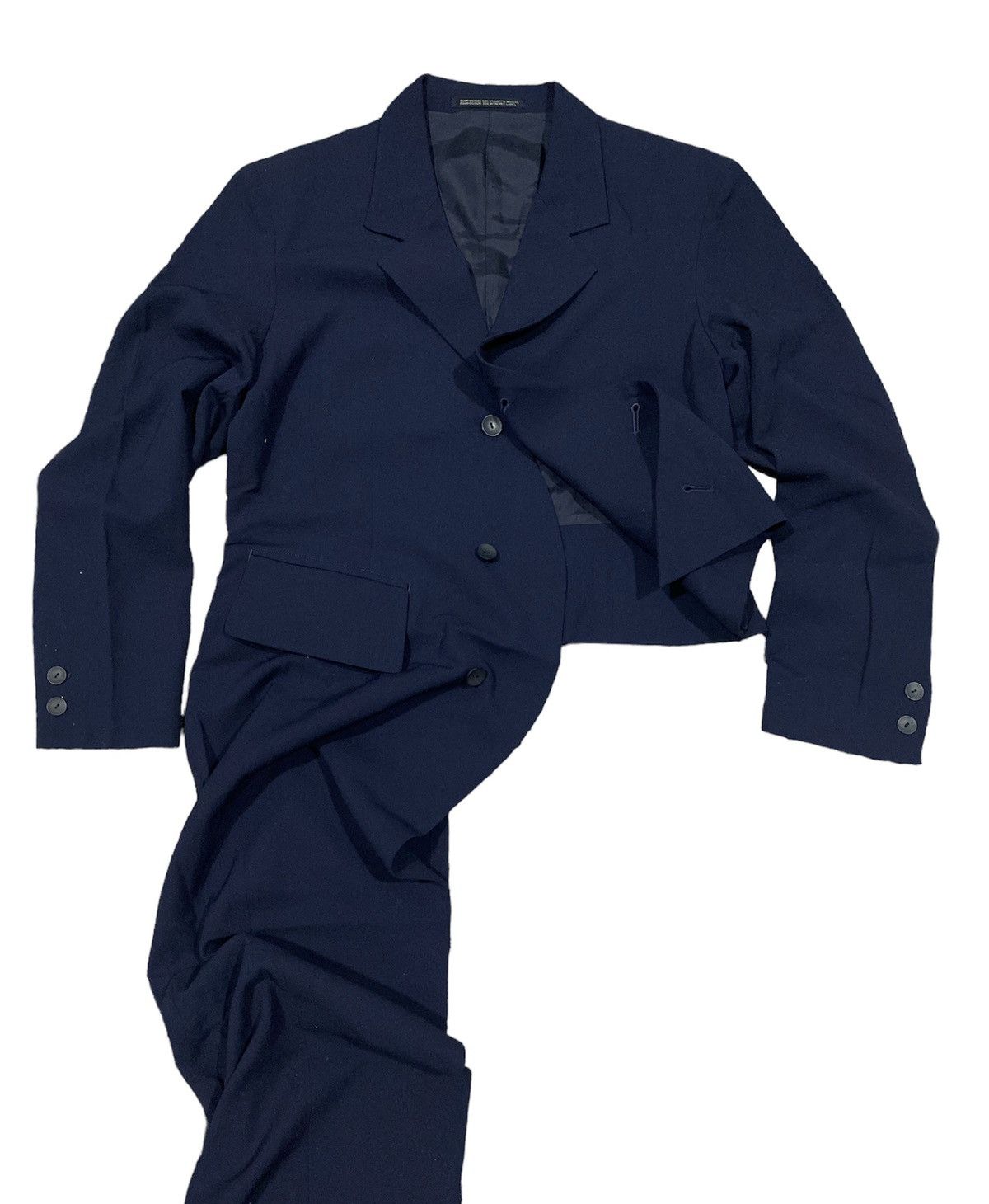 Yohji Yamamoto 🔥Sick🔥Yohji Yamamoto Asymetrical Runway Fashion Week Coat Size US S / EU 44-46 / 1 - 5 Thumbnail