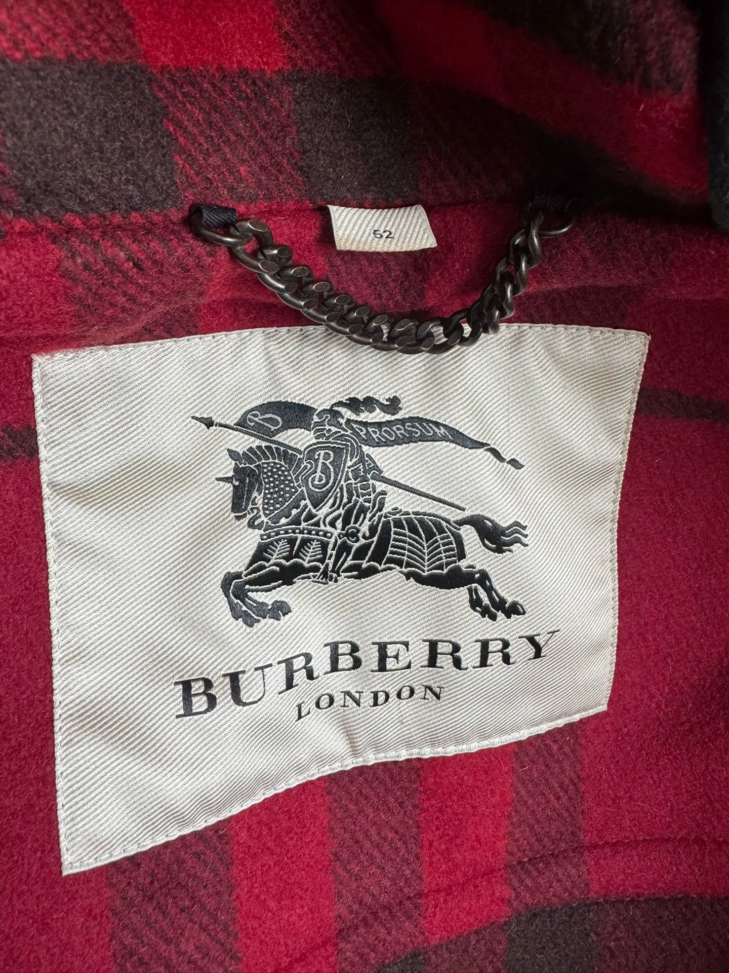 Burberry Burberry 52 Burgundy Overcoat Size US L / EU 52-54 / 3 - 3 Thumbnail
