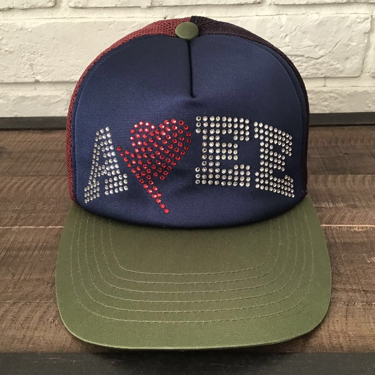 Bape × Nigo × Swarovski BAPE Swarovski APEE LOGO tracker hat cap a bathing ape NIGO Size ONE SIZE - 1 Thumbnail