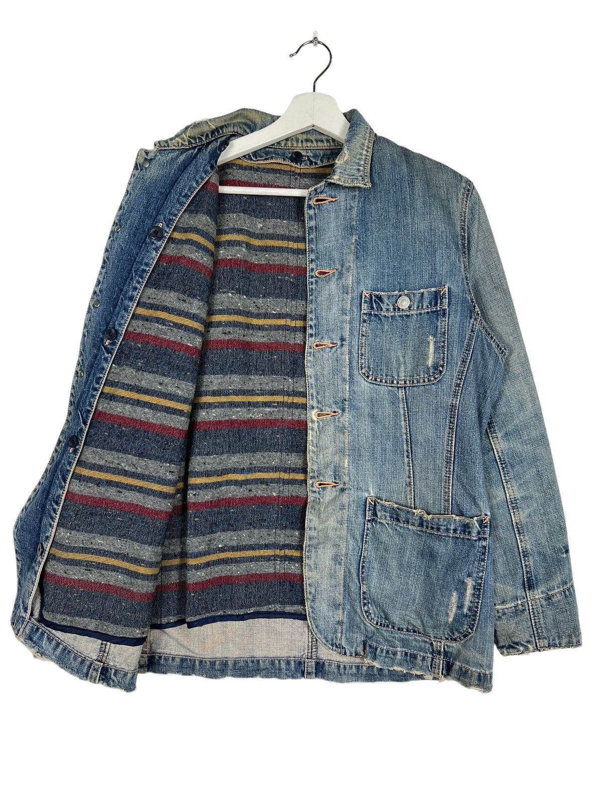Blue Blue Japan × Takeo Kikuchi × Tornado Mart 🔥 TAKEO KIKUCHI DYED DENIM CHORE JACKET Size US M / EU 48-50 / 2 - 9 Thumbnail