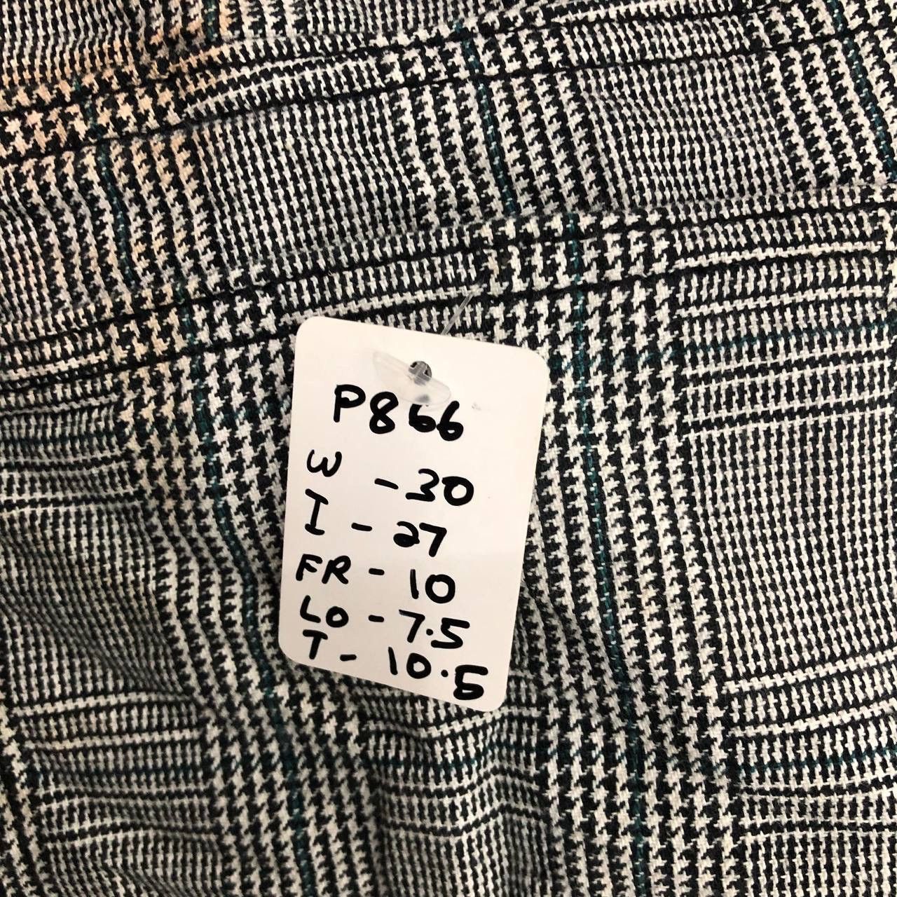 Japanese Brand P866. HOUNDSTOOTH ZIPPER PANTS Size 30" / US 8 / IT 44 - 9 Thumbnail
