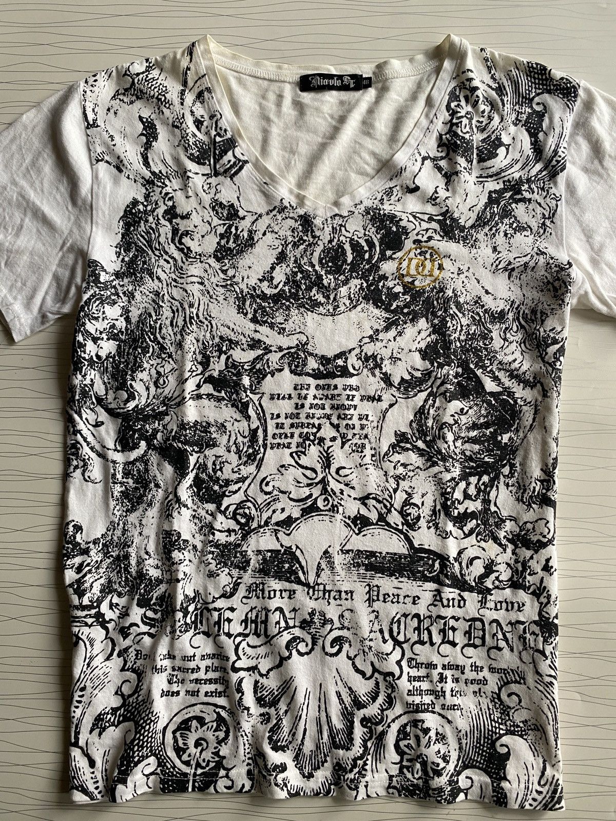 If Six Was Nine Japanese Y2k All Over Print Affliction Styled Tee Size US M / EU 48-50 / 2 - 5 Thumbnail