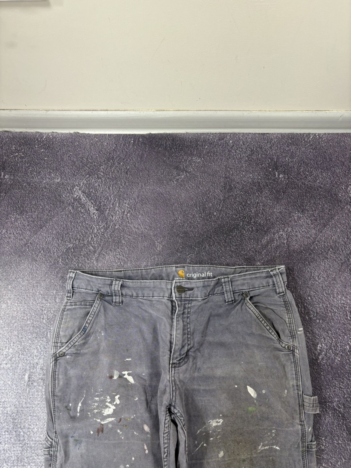 Carhartt Vintage Carhartt USA Distressed Gray Baggy Carpenter Pants Size US 32 / EU 48 - 14 Thumbnail