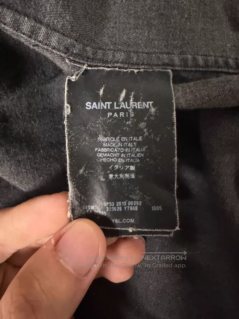 Saint Laurent Paris Saint Laurent Paris Distressed Black Shirt Jacket i Size XS / US 0-2 / IT 36-38 - 3 Thumbnail
