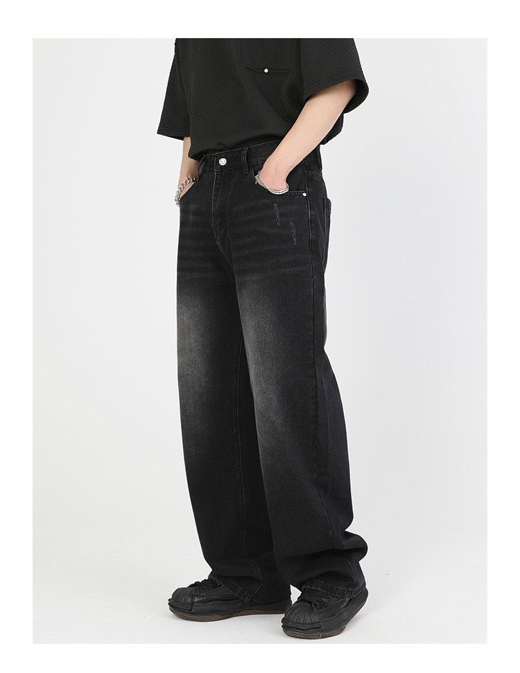 Japanese Brand × Jean Vintage casual washed distressed wide-leg straight jeans Size US 32 / EU 48 - 5 Thumbnail