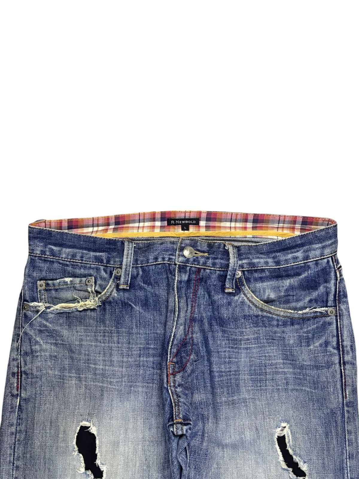 Japanese Brand Vintage Japanese Brand Faded Wash Distressed Patched Jeans Size US 33 - 4 Thumbnail