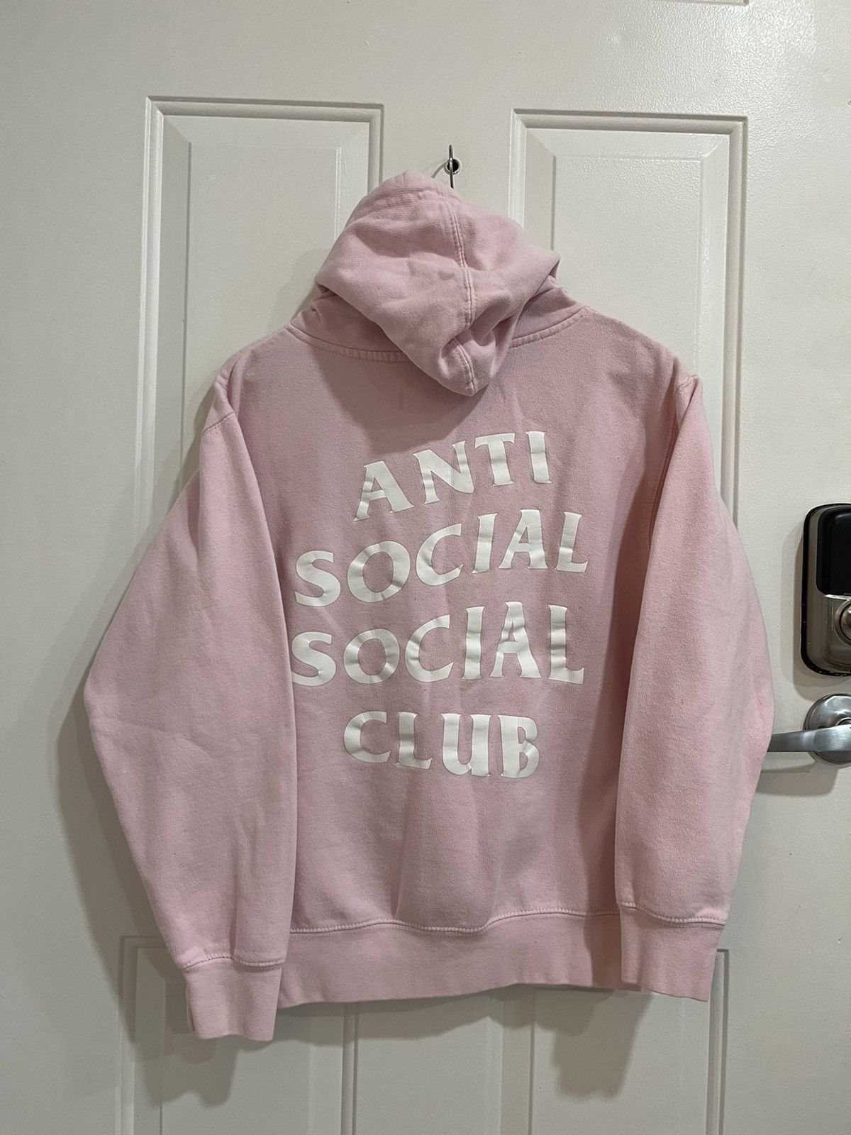 Image of Assc Anti Social Social Club Pink Pullover Hoodie Size Small, Men's