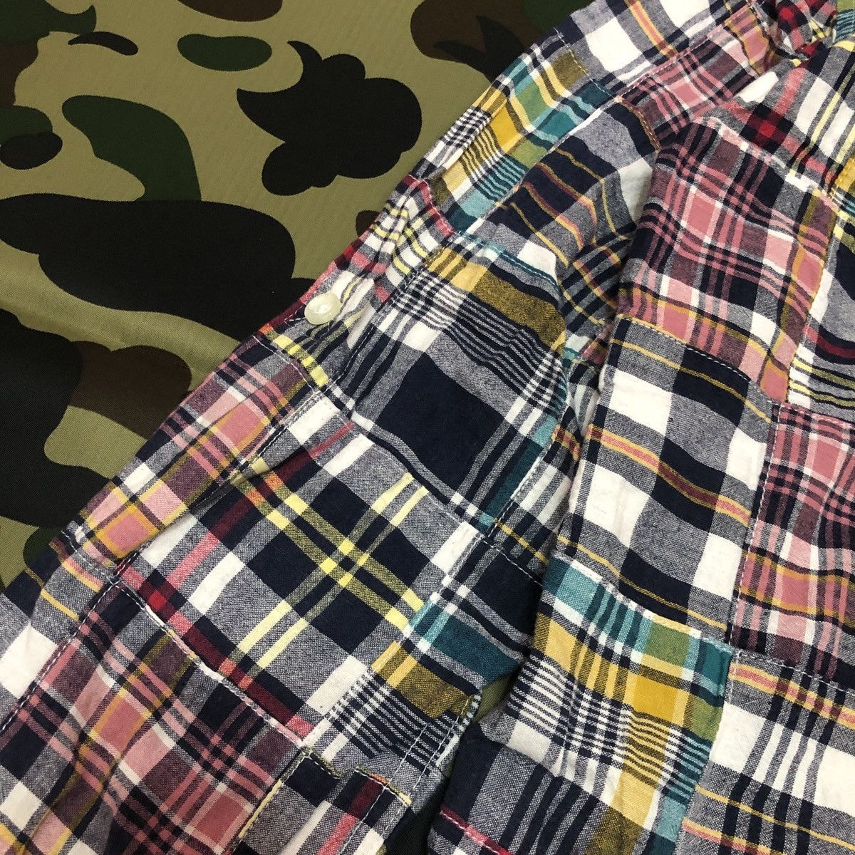 Bape Bape Pirate Store Flannel Patchwork B/D Shirt Size XS / US 0-2 / IT 36-38 - 5 Thumbnail