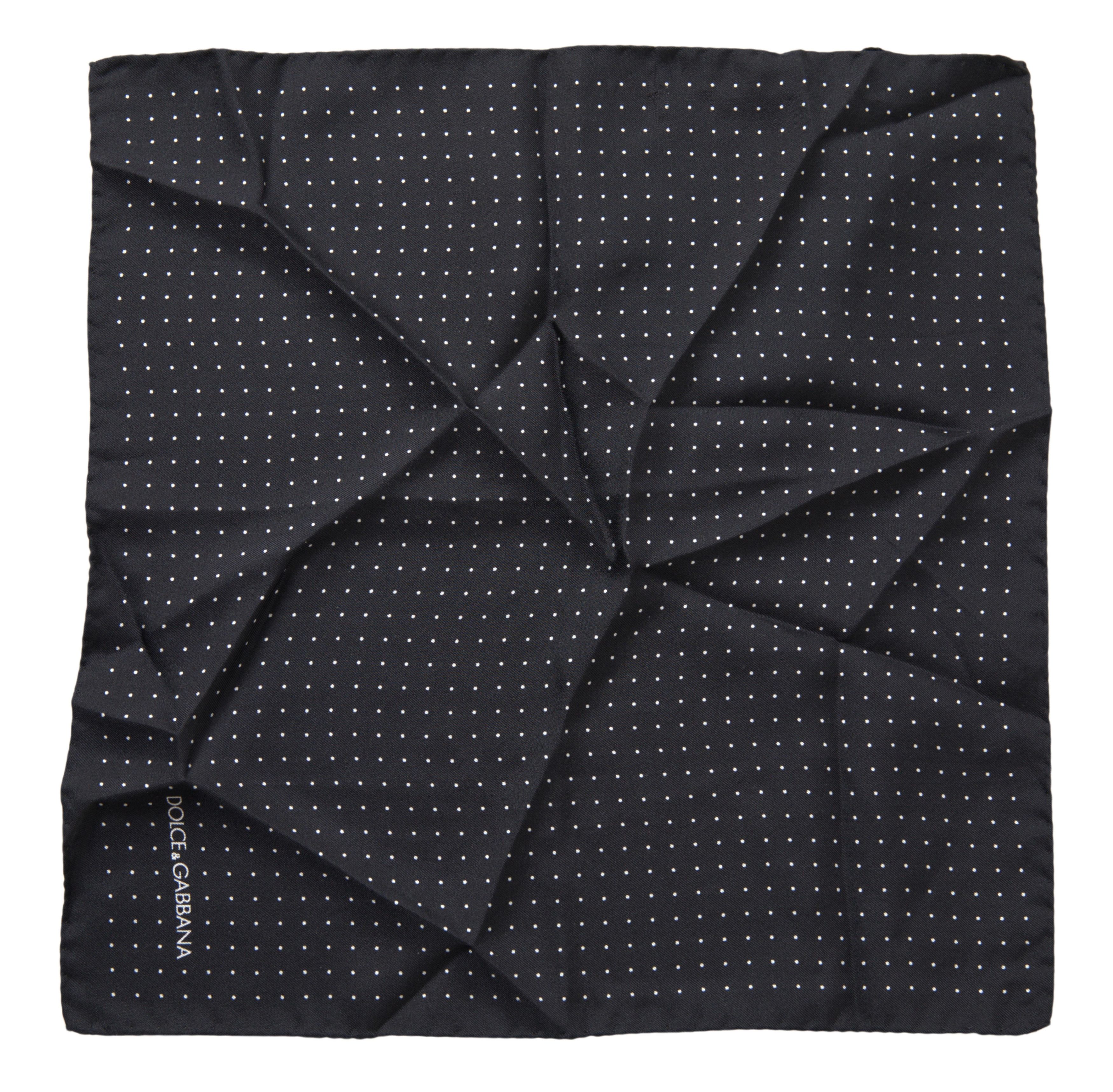 Dolce & Gabbana Elegant Silk Black Men's Square Men's Scarf Size ONE SIZE - 1 Thumbnail