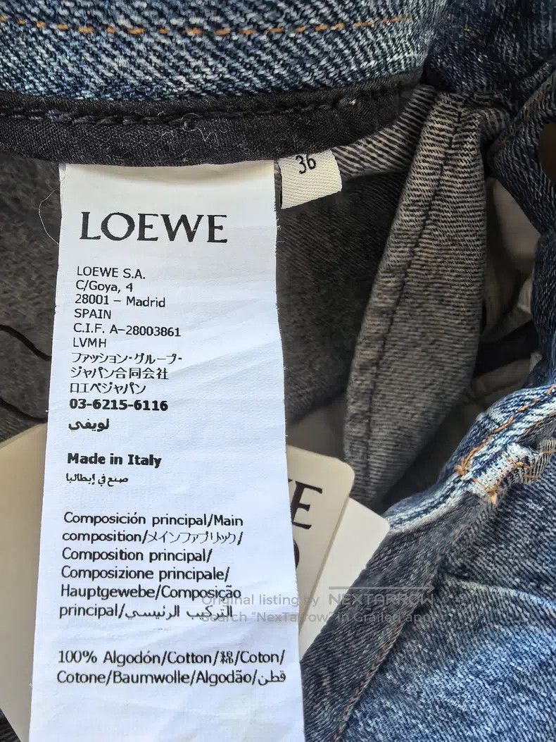 Loewe Loewe Pre-selected series high-waisted wide-leg jeans Size 24" / US 00 / IT 34 - 4 Thumbnail