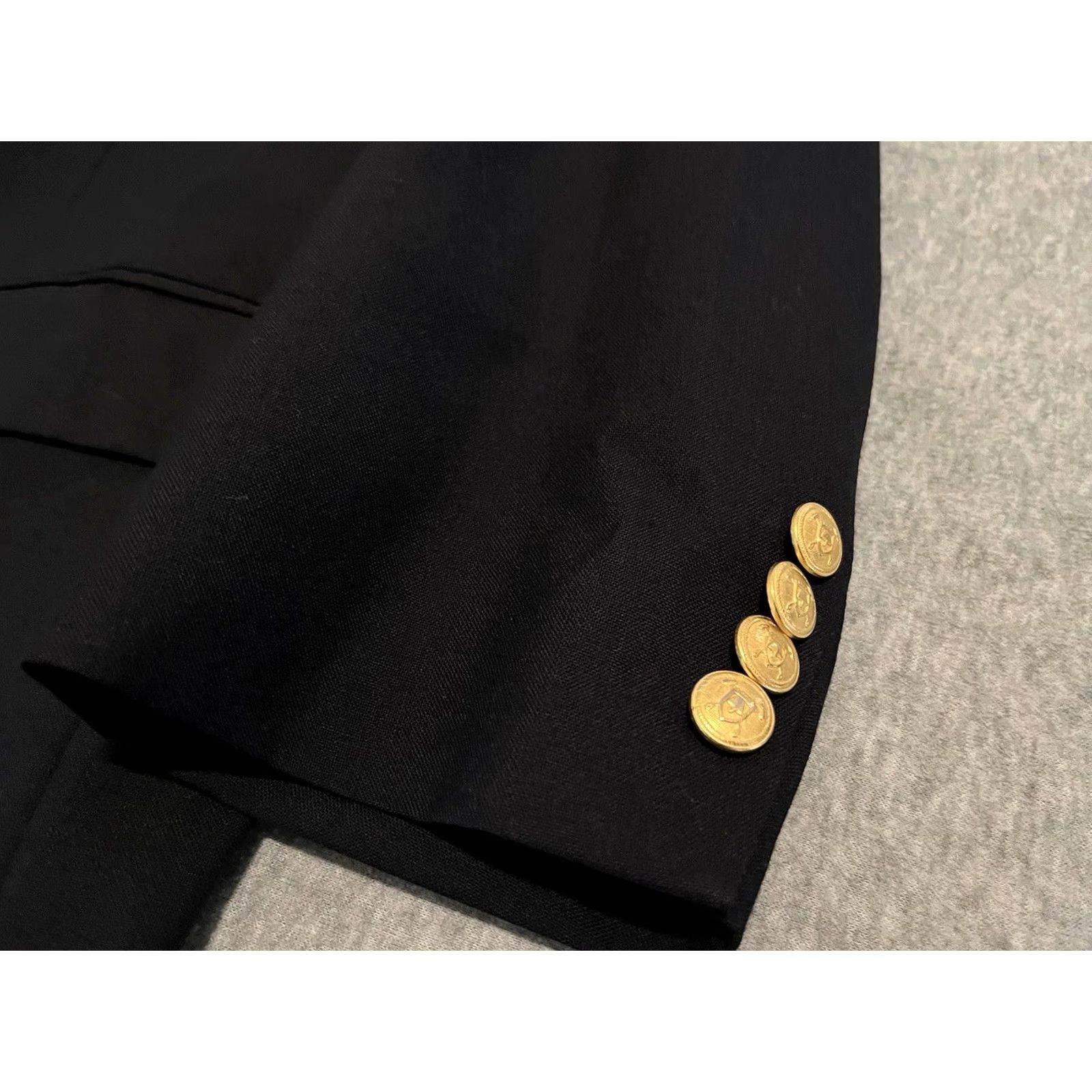 Ralph Lauren Chaps Ralph Lauren Equestrian Blazer Sport Coat Jacket Navy Gold Buttons Mens 46 Size 46R - 6 Thumbnail