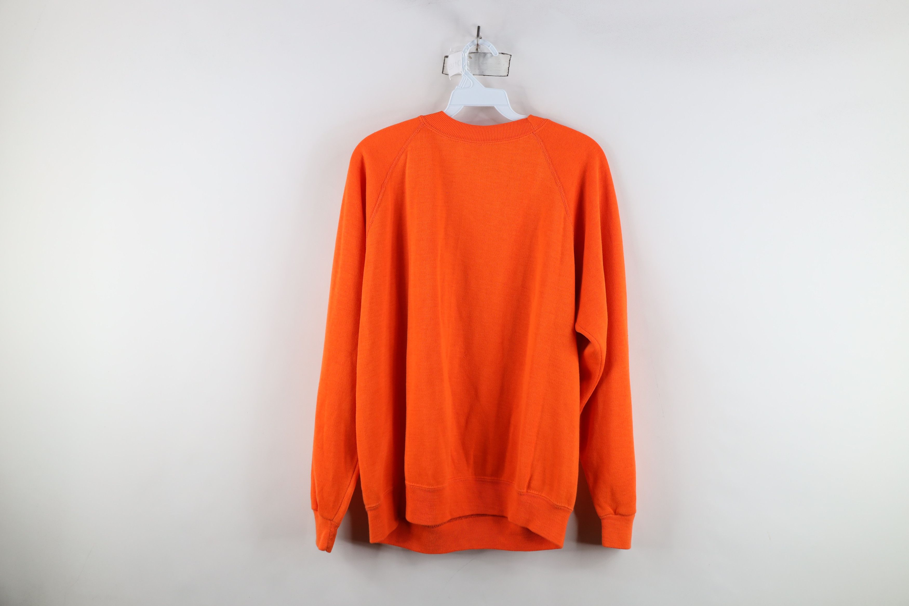 Vintage Vintage 70s Streetwear Blank Crewneck Sweatshirt Orange USA Size US L / EU 52-54 / 3 - 11 Thumbnail