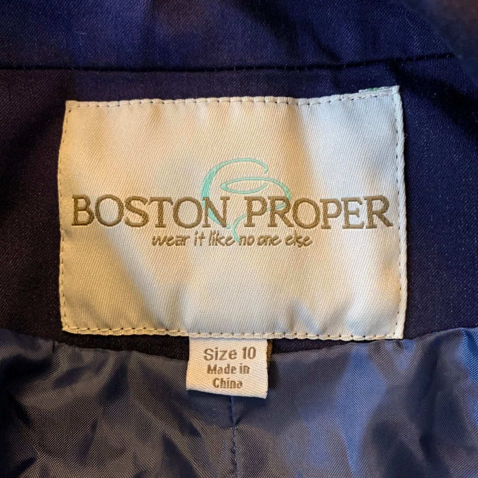 Boston Proper Boston Proper Women Blazer Blue Ambre Polyester Lining Sz 10 Size M / US 6-8 / IT 42-44 - 10 Thumbnail