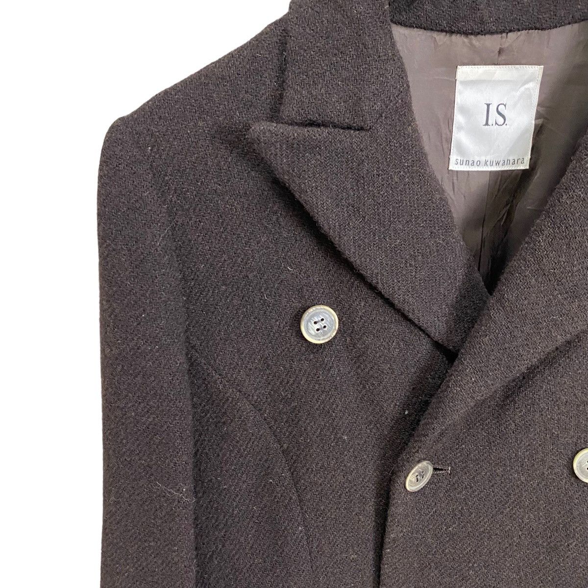 Issey Miyake × Japanese Brand ISSEY MIKAYE i.S SUNAOKUWAHARA DOUBLE BREAST COAT Size US L / EU 52-54 / 3 - 6 Thumbnail