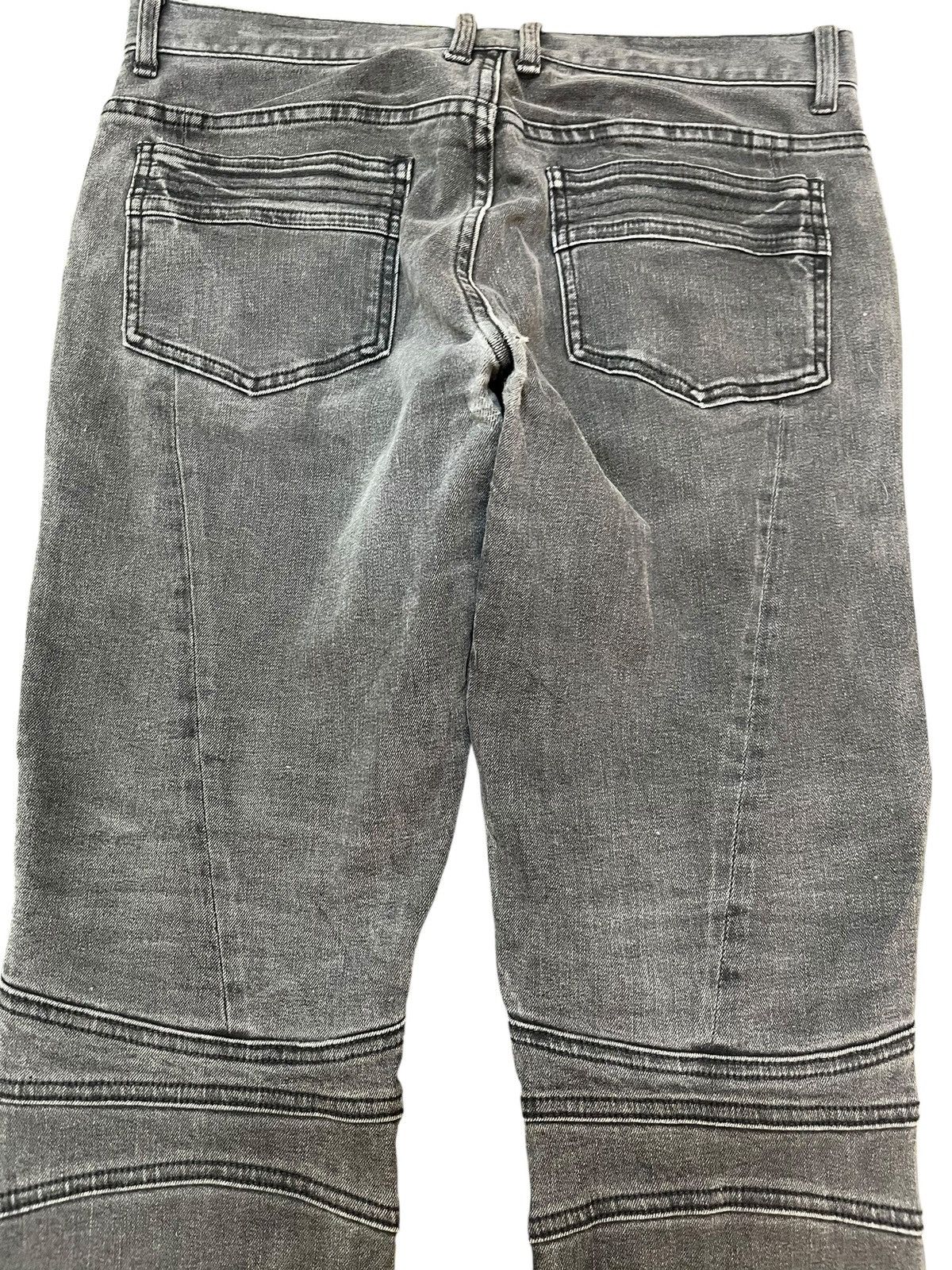 Schlussel Vintage Schlussel Multi Zipper Pocket Biker Denim Size US 33 - 9 Thumbnail