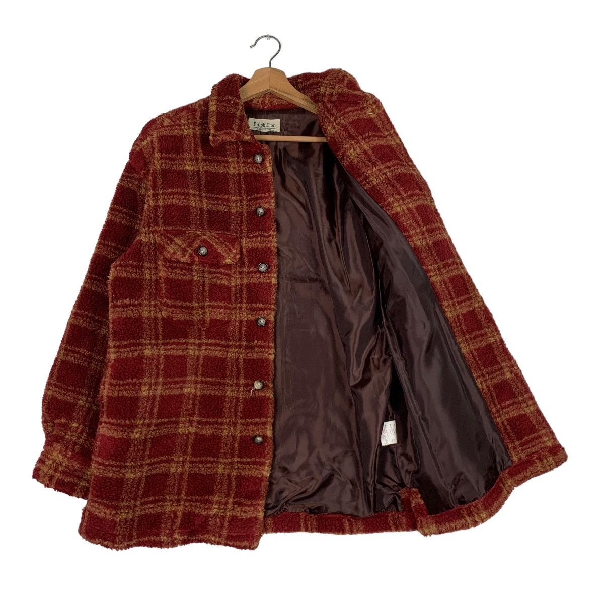 Japanese Brand RALPH ETON Checked Tartan Fleece Flannel Jacket #0610-C28 Size US M / EU 48-50 / 2 - 7 Thumbnail