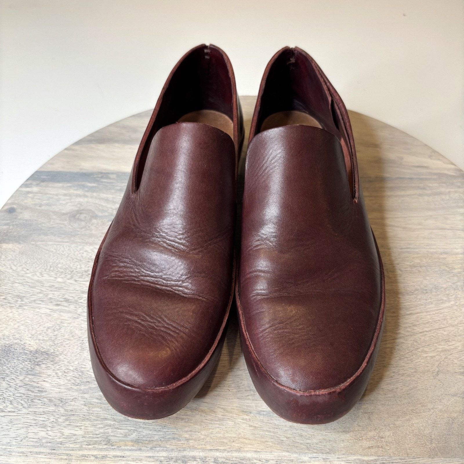 Feit Feit Handmade Maroon Red Leather Loafers Women's Size 9 US Size US 9 / IT 39 - 4 Thumbnail