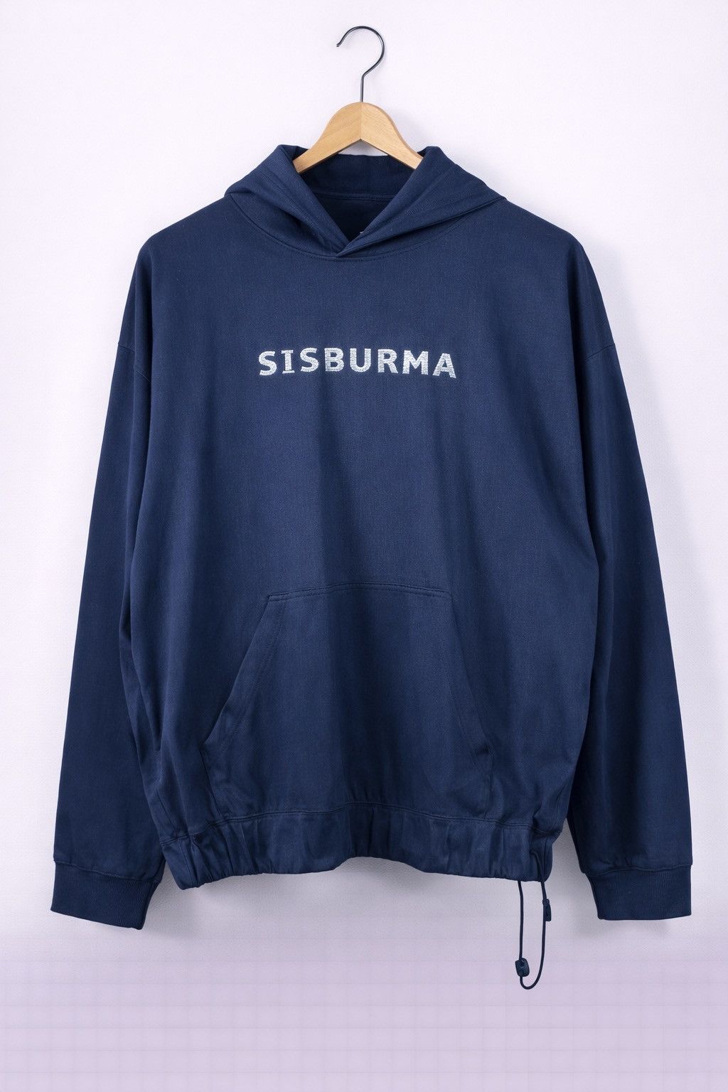 Japanese Brand SISBURMA Navy Blue Pullover Hoodie | Minimalist Casual Size US XL / EU 56 / 4 - 1 Thumbnail