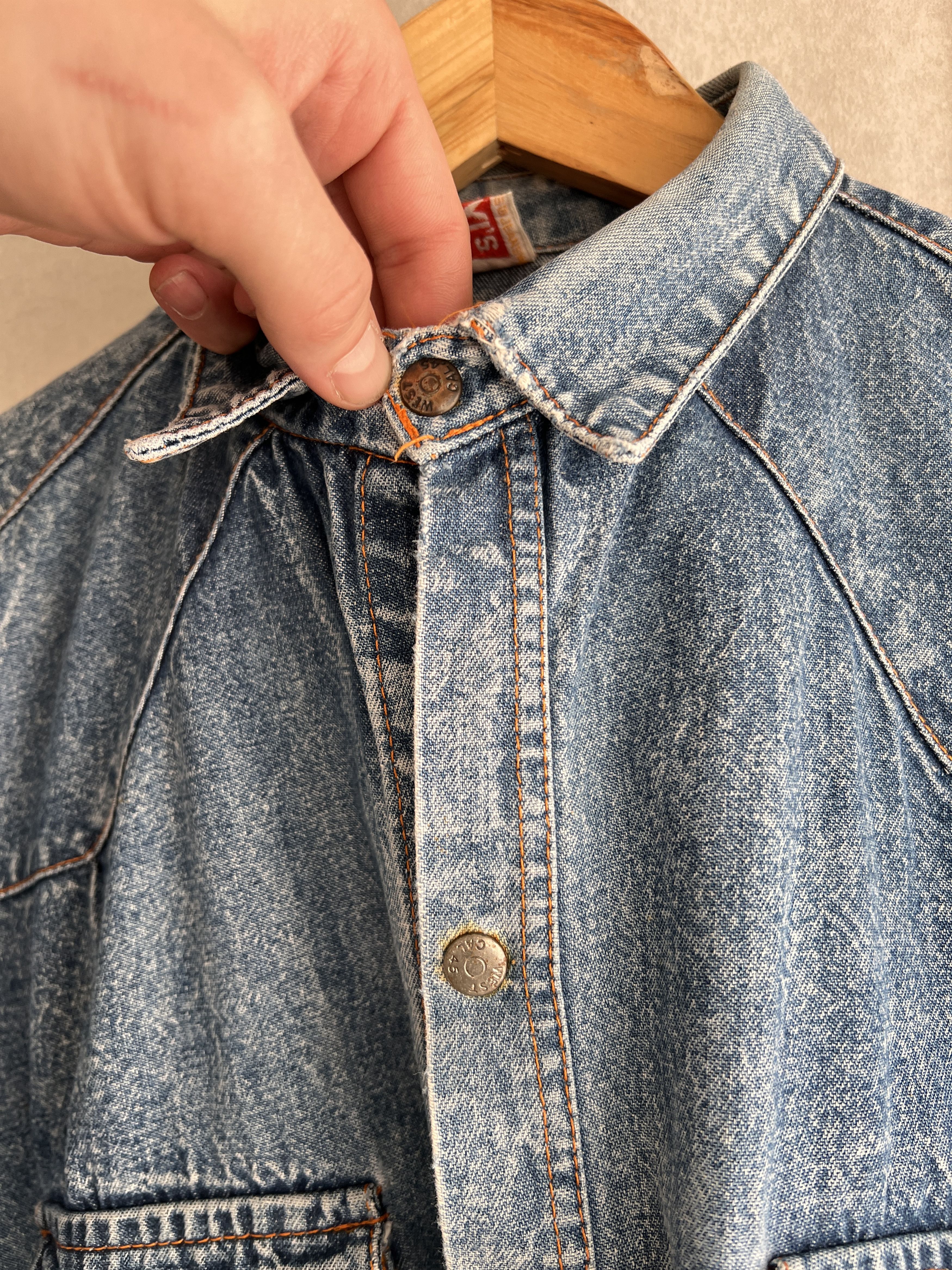 Levi's Vintage Clothing Archive 70s 80s Levis vintage orange tab western denim shirt Size US L / EU 52-54 / 3 - 11 Thumbnail