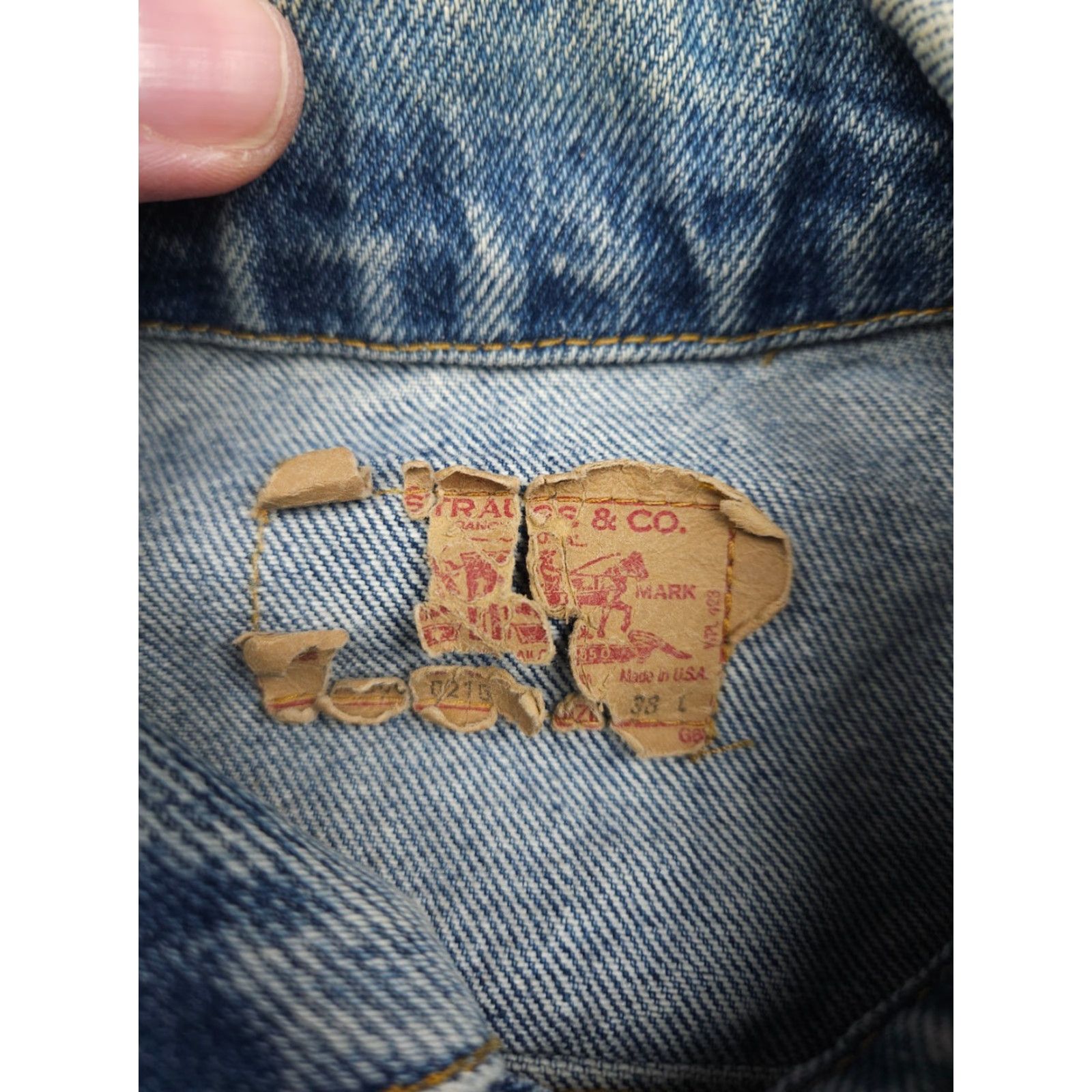 Levi's **VINTAGE Levi's Denim Trucker Jacket Men's 38 Regular Blue USA Made** User: Vintage Levi's Denim Trucker Jacket Men's 38 Regular Blue USA Made Size US XXS / EU 40 - 5 Thumbnail