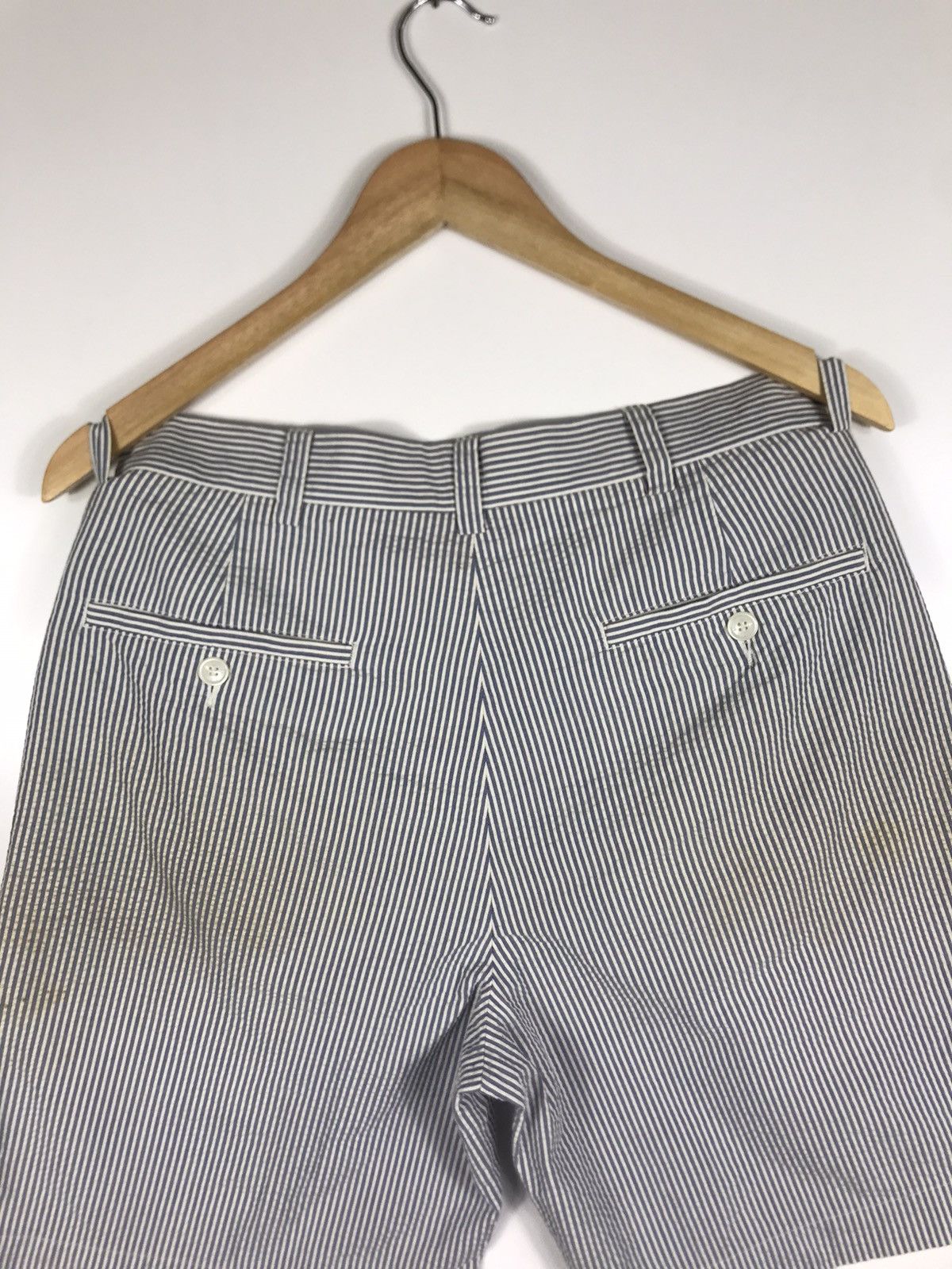 Brooks Brothers 🔥Brooks Brothers 346 Hickory Stripe Short Pants Size US 31 - 15 Thumbnail